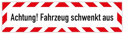 MBS-SIGNS Aufkleber Fahrzeug „Achtung! Fahrzeug schwenkt aus“ Kfz Warnmarkierung Folie | Größe wählbar Made in Germany, Größen Name: 50 x 12,5 cm MBS-SIGNS Aufkleber Fahrzeug „Achtung! Fahrzeug schwenkt aus“ Kfz Warnmarkierung Folie | Größe wählbar Made in Germany, Größen Name: 50 x 12,5 cm von MBS-SIGNS