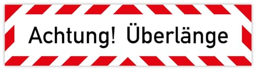 Aufkleber Fahrzeug „Achtung! Überlänge“ Kfz Warnmarkierung Folie | Größe wählbar Made in Germany, Größen Name: 80 x 20 cm Aufkleber Fahrzeug „Achtung! Überlänge“ Kfz Warnmarkierung Folie | Größe wählbar Made in Germany, Größen Name: 80 x 20 cm von MBS-SIGNS