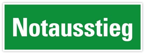 Aufkleber Fluchtweg Notausgang „Notausstieg“ Folie selbstklebend | 300x105 mm made in Germany Aufkleber Fluchtweg Notausgang „Notausstieg“ Folie selbstklebend | 300x105 mm made in Germany von MBS-SIGNS