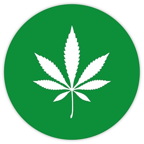 Aufkleber Hinweis „Cannabis/Hanf erlaubt“ Sticker Folie selbstklebend, grün/weiß | Ø5-30cm Made in Germany, Größen Name: Ø15 cm Aufkleber Hinweis „Cannabis/Hanf erlaubt“ Sticker Folie selbstklebend, grün/weiß | Ø5-30cm Made in Germany, Größen Name: Ø15 cm von MBS-SIGNS
