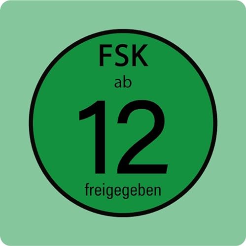 Aufkleber Hinweis Alterseinstufung „FSK ab 12“ Symbol Schild Folie selbstklebend grün | 5-40cm Made in Germany, Größen Name: 20x20cm von MBS-SIGNS