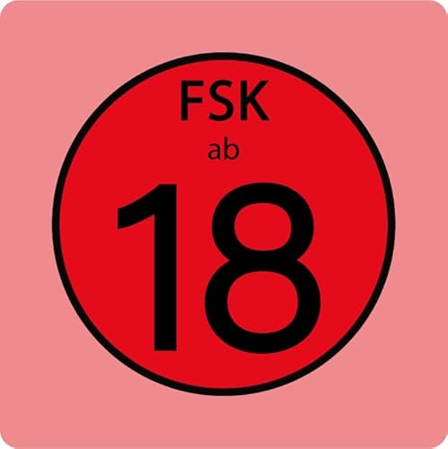 Aufkleber Hinweis Alterseinstufung „FSK ab 18“ Symbol Schild Folie selbstklebend rot | 5-40cm Made in Germany, Größen Name: 20x20cm von MBS-SIGNS