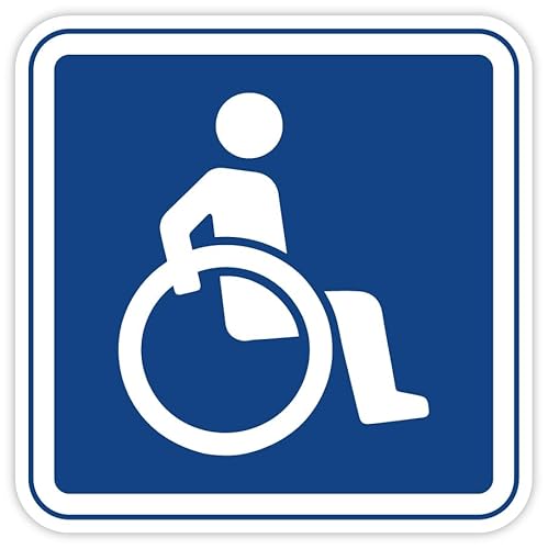 Aufkleber Hinweis "Rollstuhlfahrer" Gebot Gebotszeichen Schild Folie selbstklebend | 5-40cm Made in Germany, Größen Name: 5x5cm von MBS-SIGNS