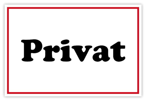 Aufkleber Türschild „Privat“ Hinweis Folie selbstklebend | 2 Varianten 15-45 cm Made in Germany, Größen Name: Aufkleber | Roter Rahmen, Material: 45x30 cm Aufkleber Türschild „Privat“ Hinweis Folie selbstklebend | 2 Varianten 15-45 cm Made in Germany, Größen Name: Aufkleber | Roter Rahmen, Material: 45x30 cm von MBS-SIGNS