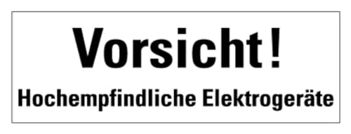 Aufkleber Verpackungs-Kennzeichnung „Vorsicht! Hochempfindliche Elektrogeräte“ Hinweis Sticker Folie, s/w | Größe wählbar Made in Germany, Größen Name: 2,5x7,5cm Aufkleber Verpackungs-Kennzeichnung „Vorsicht! Hochempfindliche Elektrogeräte“ Hinweis Sticker Folie, s/w | Größe wählbar Made in Germany, Größen Name: 2,5x7,5cm von MBS SIGNS