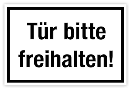 Türaufkleber „Tür bitte freihalten!“ Hinweis Weißer Hintergrund | Varianten wählbar, Größen Name: Weißer Hintergrund | Schwarzer Rahmen, Material: 15x10 cm Türaufkleber „Tür bitte freihalten!“ Hinweis Weißer Hintergrund | Varianten wählbar, Größen Name: Weißer Hintergrund | Schwarzer Rahmen, Material: 15x10 cm von MBS-SIGNS