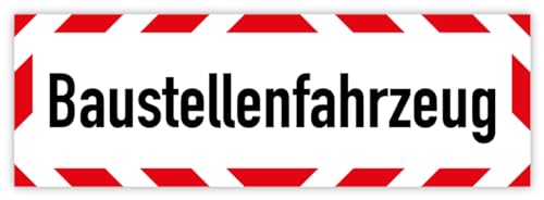Warnaufkleber "Baustellenfahrzeug" Warnhinweis Baustelle Schild Folie 35x10 / 42x10 / 45x15 / 65x20cm Made in Germany, Größen Name: 65x20 cm Warnaufkleber "Baustellenfahrzeug" Warnhinweis Baustelle Schild Folie 35x10 / 42x10 / 45x15 / 65x20cm Made in Germany, Größen Name: 65x20 cm von MBS-SIGNS