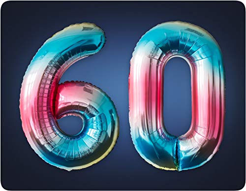 MBW Regenbogen Folienballon Helium Luftballons Zahlen 60 für Party Kinder Geburtstag Jubiläum Abi MBW Regenbogen Folienballon Helium Luftballons Zahlen 60 für Party Kinder Geburtstag Jubiläum Abi von MBW