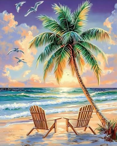 MBYAUYN Diamond Painting Erwachsene Beach Landscape, Diamant Painting Bilder Geeignet für Wanddekoration und Geschenke 30 x 40 cm MBYAUYN Diamond Painting Erwachsene Beach Landscape, Diamant Painting Bilder Geeignet für Wanddekoration und Geschenke 30 x 40 cm von MBYAUYN