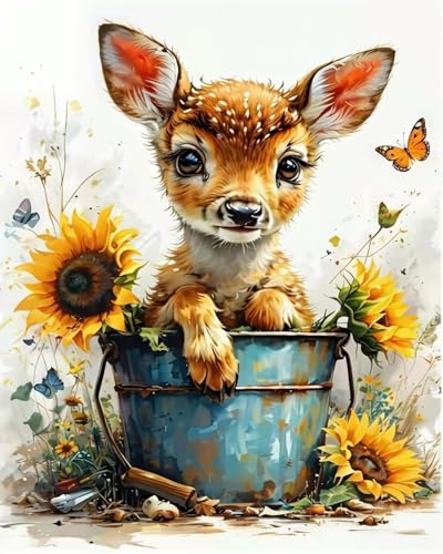 MBYAUYN Diamond Painting Tier, 5D Diamond Painting Adults, Diamant Painting Bilder Deer, as a Gift for Relaxation and as a Wall Decoration 30 cm x 40 cm MBYAUYN Diamond Painting Tier, 5D Diamond Painting Adults, Diamant Painting Bilder Deer, as a Gift for Relaxation and as a Wall Decoration 30 cm x 40 cm von MBYAUYN