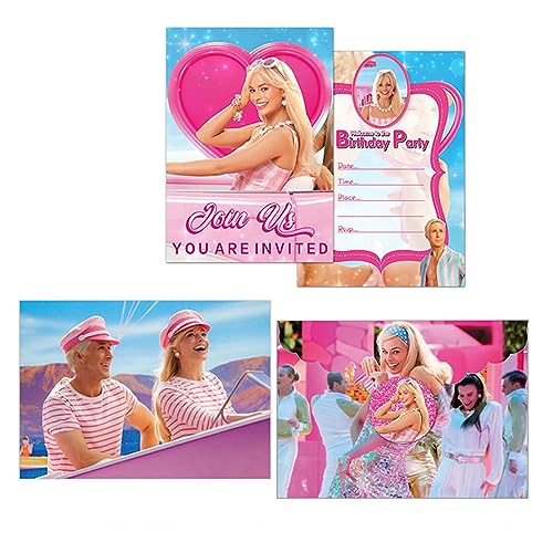 MC TTL 12 Stück Briefumschläge Einladungsbriefe, Geburtstagsparty für Barbie, Jungen und Mädchen Geburtstag Einladung Brief, Party Dekoration. von MC TTL