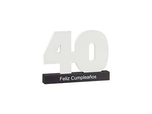 XL Gästebuch zum 40. Geburtstag spanisch aus Holz Happy Birthday zum Beschriften kreative DIY Geschenk-Idee (40. Spanien) von MC-Trend