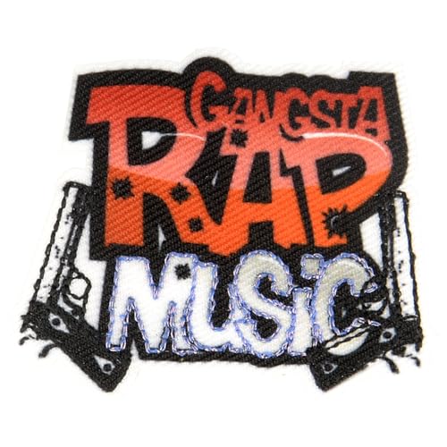 MC Aufnäher zum Aufbügeln Musik Gangsta Rap 3,5 cm x 5 cm von MC