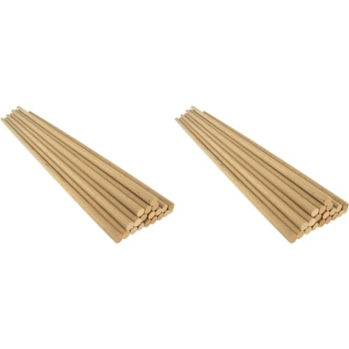 MCE-Commerce Holzstäbe rund natur, Ø 8 mm, 40 cm, 20 St., zum Basteln, Modellbau, DIY Handwerk von MCE-Commerce