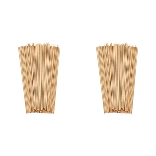 Holzstäbe rund natur, Ø 3 mm Länge 30 cm, 100 Stück, Zum Basteln, Modellbau, DIY Handwerk (Packung mit 2) von MCE-Commerce