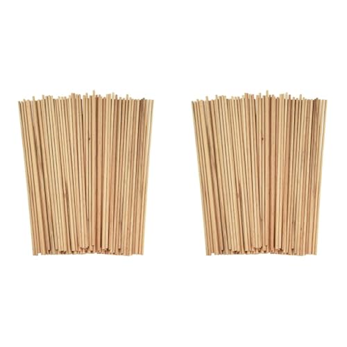 MCE-Commerce A5020100 Holzstäbe rund aus Buche natur, Ø 3 mm Länge 20 cm, 100 Stück, Zum Basteln, Modellbau, DIY Handwerk, Buchenholz, Ø 3 mm x 20 cm (Packung mit 2) von MCE-Commerce