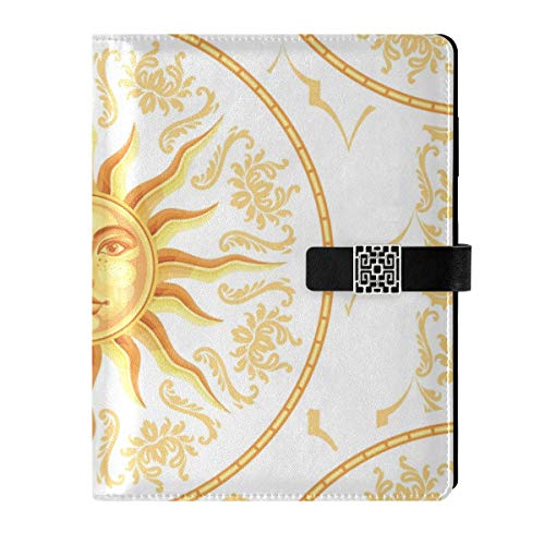 A5-Notizbuch, Tagebuch – Goldene Sonne, Reise, Tagebuch, lose Blätter, mit 6 Ringen, nachfüllbarer Notizblock für Tag1 von MCHIVER