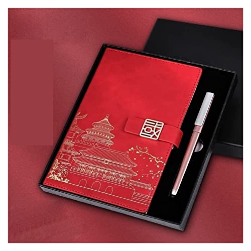 MCLIUJIA Notizbuch Tagebuch 2022 Notizbuch Im Chinesischen Stil, Geschenkbox, Zubehör, Schreibwaren, Büroplaner, Agenda, Retro-Notizblock Für Büro Schule(F) von MCLIUJIA
