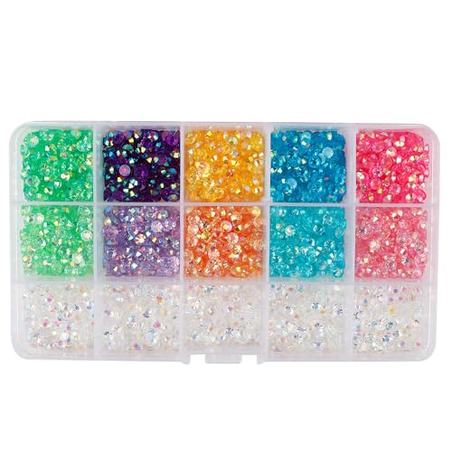 7.500 Harz-Strasssteine, bunte Strass-Nagelkunst-Accessoires, funkelnde flache Nagelkristalle, bunte, gemischte 4-mm-Edelsteine, geeignet für DIY-Bastelarbeiten 7.500 Harz-Strasssteine, bunte Strass-Nagelkunst-Accessoires, funkelnde flache Nagelkristalle, bunte, gemischte 4-mm-Edelsteine, geeignet für DIY-Bastelarbeiten von MCNZNJONV