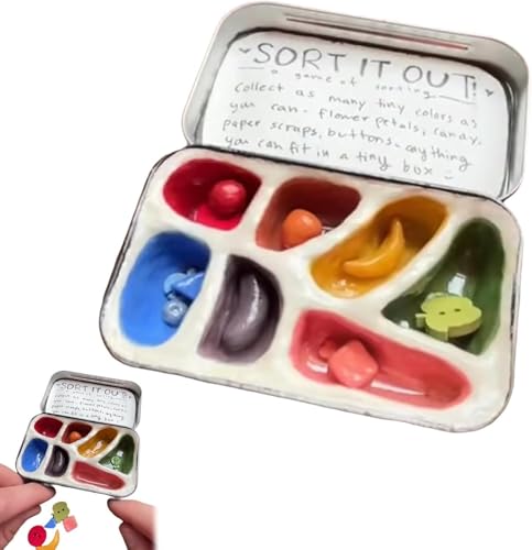 Farbsortierspielzeug, handgefertigte Sortierbox zum Stressabbau, leichtes sensorisches Sortiergefäß, tragbares Beruhigungsgefäß, geeignet zur Linderung von Angstzuständen von MCNZNJONV