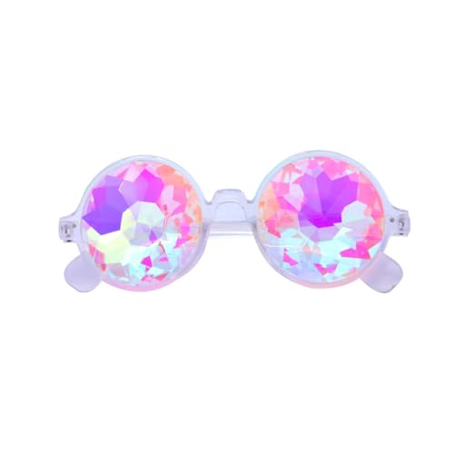 MCNZNJONV Kaleidoskopbrille, Regenbogen-Kristalllinsen-Beugungsbrille, festliche Schutzbrille, Regenbogen-Sonnenbrille, perfekt für Rave-Partys, Musikfestivals und Outfits MCNZNJONV Kaleidoskopbrille, Regenbogen-Kristalllinsen-Beugungsbrille, festliche Schutzbrille, Regenbogen-Sonnenbrille, perfekt für Rave-Partys, Musikfestivals und Outfits von MCNZNJONV