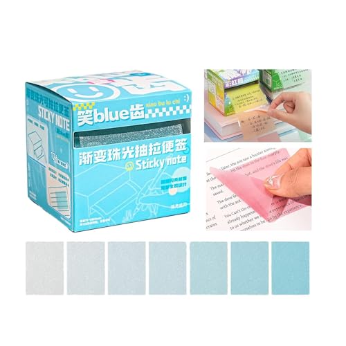 Transparente, selbstklebende, halbtransparente Haftnotizen zum Herausziehen mit Farbverlauf und wasserfester Textur, geeignet für Planer, Tagebücher und Lehrer- und Schülerbedarf Transparente, selbstklebende, halbtransparente Haftnotizen zum Herausziehen mit Farbverlauf und wasserfester Textur, geeignet für Planer, Tagebücher und Lehrer- und Schülerbedarf von MCNZNJONV