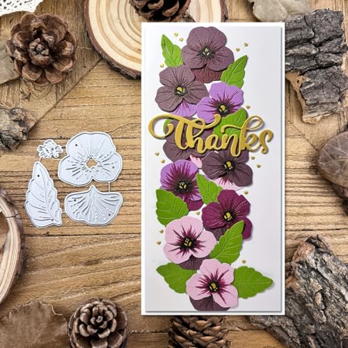 Metall-Stanzform mit Stiefmütterchen-Motiv, für Scrapbooking, langlebig, Schablonen für DIY-Scrapbook, Fotoalbum, Blume, dekorative Papierkarten, Kartenherstellung, Prägung, Schablonen und Basteln Metall-Stanzform mit Stiefmütterchen-Motiv, für Scrapbooking, langlebig, Schablonen für DIY-Scrapbook, Fotoalbum, Blume, dekorative Papierkarten, Kartenherstellung, Prägung, Schablonen und Basteln von MCPOOX