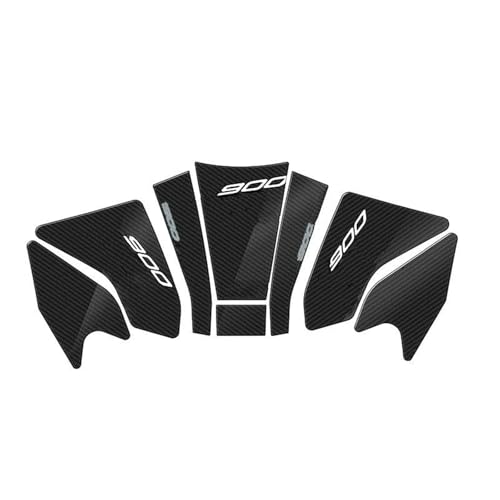 MCQNDS Motorrad-Tankaufkleber Für F900R F900 R 2020 2021 3D Epoxidharz Motorrad Tankpad Schutz Fischgrätenaufkleber(Grey 3) von MCQNDS