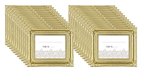 MCS Hochzeitsfoto Platzkartenhalter 69042, Glas, Glitzergoldfarben, 24-Pack, 24 von MCS