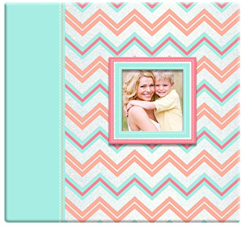 MCS MBI by Industries Pastell-Glitzer-Chevron-Scrapbook, Album mit 30,5 x 30,5 cm großen Seiten von Oben, insgesamt 34,9 x 32,6 cm, Silberfarben, blau, M MCS MBI by Industries Pastell-Glitzer-Chevron-Scrapbook, Album mit 30,5 x 30,5 cm großen Seiten von Oben, insgesamt 34,9 x 32,6 cm, Silberfarben, blau, M von MCS