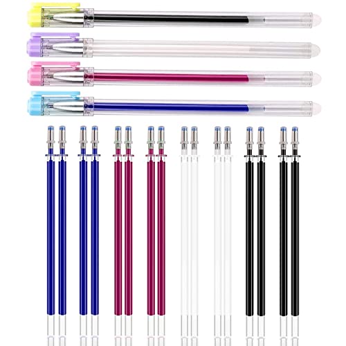 Hitze Löschbar Stifte für Stoff, 4 Farben Stoff Markierung Stifte/Durch Wärme abwischbare Stoffstifte/Wärmestifte Löschbare mit 20 Stück Minen, Stoffmarkierungsstifte für Schneiderei, Nähen Quilten Hitze Löschbar Stifte für Stoff, 4 Farben Stoff Markierung Stifte/Durch Wärme abwischbare Stoffstifte/Wärmestifte Löschbare mit 20 Stück Minen, Stoffmarkierungsstifte für Schneiderei, Nähen Quilten von MCSQK