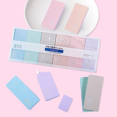 MCSQK Korrekturroller Mini, 6 Stück Korrekturmaus Aesthetic, 6m x 5mm Korrekturband Kawaii Set, Korrekturroller Maus, Correction Tape Roller für Studenten Kinder Büro Heimbüro Schulsachen Arbeitendes MCSQK Korrekturroller Mini, 6 Stück Korrekturmaus Aesthetic, 6m x 5mm Korrekturband Kawaii Set, Korrekturroller Maus, Correction Tape Roller für Studenten Kinder Büro Heimbüro Schulsachen Arbeitendes von MCSQK