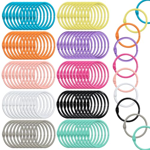 MCTNCT 100 Stück Binder Ringe, 30mm Buchbinderinge Bücher Ringe Metall Buchringe Karteikarten Ring Heftringe, Loseblatt Verbinder für Scrapbook Album Memo-Ablage Handwerk Schlüsselringe (Mehrfarben) MCTNCT 100 Stück Binder Ringe, 30mm Buchbinderinge Bücher Ringe Metall Buchringe Karteikarten Ring Heftringe, Loseblatt Verbinder für Scrapbook Album Memo-Ablage Handwerk Schlüsselringe (Mehrfarben) von MCTNCT