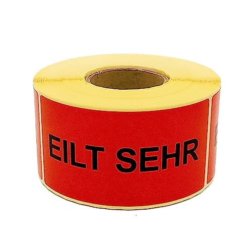 MD Labels Warnetiketten auf rolle 100x50mm 500 Stück EILT SEHR Versandaufkleber von MD Labels
