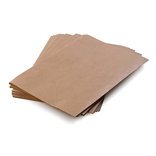 MDlabels Selbstklebendes Kraftpapier A4 - 50 Blätter - Braune Aufkleber- ökologisch - Recycling Etiketten - bioabbaubar - kraft din A4- naturbraun- Vintage und dekorative Aufkleber -glattes papier von MD Labels