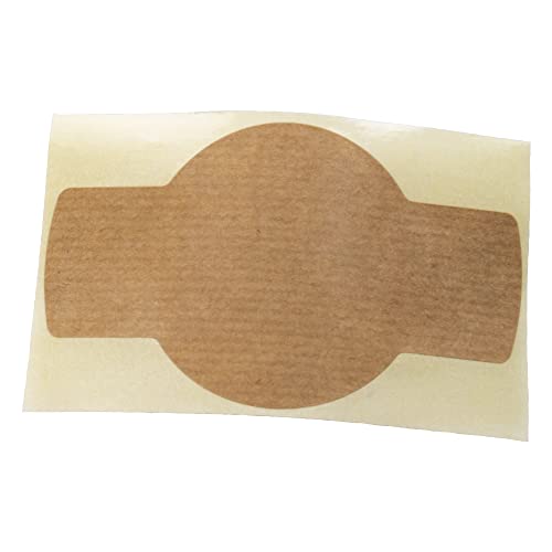 MDlabels braune natürliche Kraft gestreift Etiketten Für Gläser 100x58mm 100 praktische Klebeetiketten zum beschriften für Vorratsdosen, Marmeladengläser von MD Labels