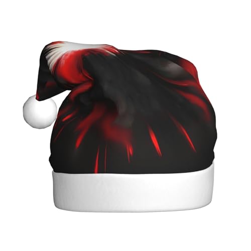 MDATT Explosion Burst Rot Schwarz Weihnachtsmütze Weihnachtsmütze Xmas Urlaub Lustige Hüte für Erwachsene Party Kostüm Supplies von MDATT