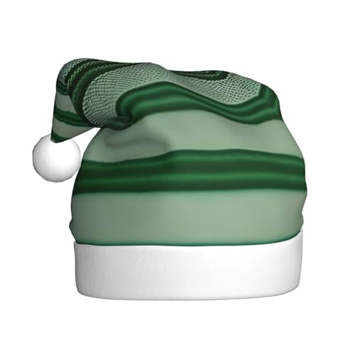 MDATT Grüne gestreifte Weihnachtsmütze, Weihnachtsmütze, Weihnachtsmütze, lustige Hüte für Erwachsene, Party-Kostüm-Zubehör von MDATT