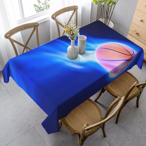 MDATT Rechteckige Tischdecke mit Basketballball-Druck, dekorativer Stoff, Bauernhaus-Tischdecke für Esszimmer, Party MDATT Rechteckige Tischdecke mit Basketballball-Druck, dekorativer Stoff, Bauernhaus-Tischdecke für Esszimmer, Party von MDATT