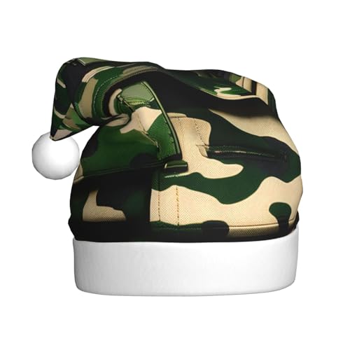 MDATT Weihnachtsmütze, Motiv: grüne Armee, digital, Camouflage, Weihnachtsmütze, lustige Hüte für Erwachsene, Party-Kostüm-Zubehör von MDATT