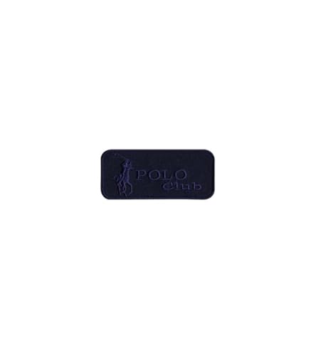 3 Aufnäher Polo Club blau zum Aufbügeln 7 x 3 cm von MDC
