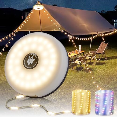 Camping Lichterkette Aufrollbar, 4-in-1 Tragbare Wiederaufladbare LED Lichterkette mit 8 Beleuchtungsmodi, Schnelle Lagerung,USB-Aufladung,10M Wasserdichte Zeltleuchten für Wandern Weihnachten,Schwarz Camping Lichterkette Aufrollbar, 4-in-1 Tragbare Wiederaufladbare LED Lichterkette mit 8 Beleuchtungsmodi, Schnelle Lagerung,USB-Aufladung,10M Wasserdichte Zeltleuchten für Wandern Weihnachten,Schwarz von MDCMLKS