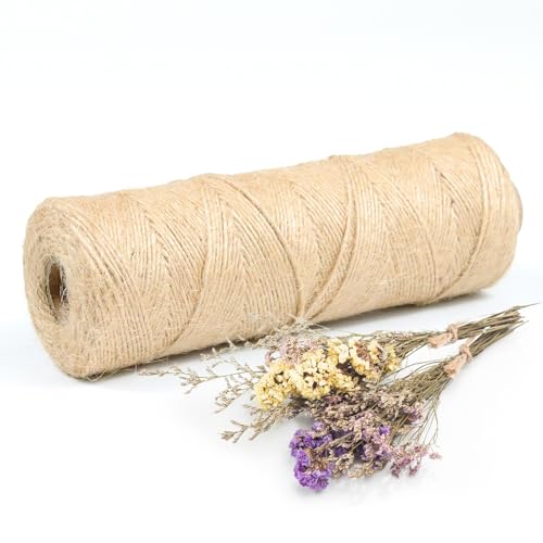 200m Juteschnur 1mm Jutegarn, Natur Juteseil, Juteband füR Gartenbedarf zum Geschenk Verpacken Dekoration, Jute Twine von MDDK DY