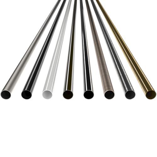 MDEKOR Rohr Stahlrohr 120 cm in Antik Stahl aus Metall für Gardinenstange Vorhangstange Ø 19 mm Metall-Rohr von MDEKOR