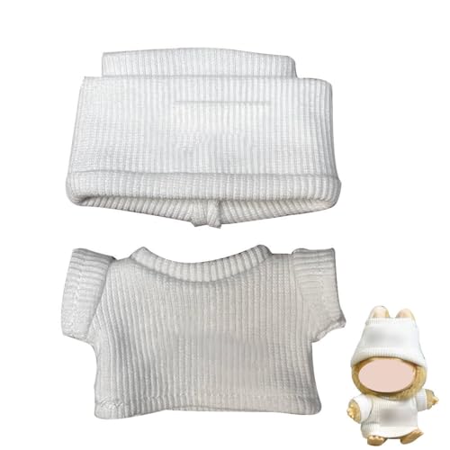 Mini Plüsch Puppen Kleidung Outfit nur Bekleidungs zubehör für 17cm Labubu,labubu Kleidung:Rosa Hose, Hut Mini Plüsch Puppen Kleidung Outfit nur Bekleidungs zubehör für 17cm Labubu,labubu Kleidung:Rosa Hose, Hut von MDFULXG