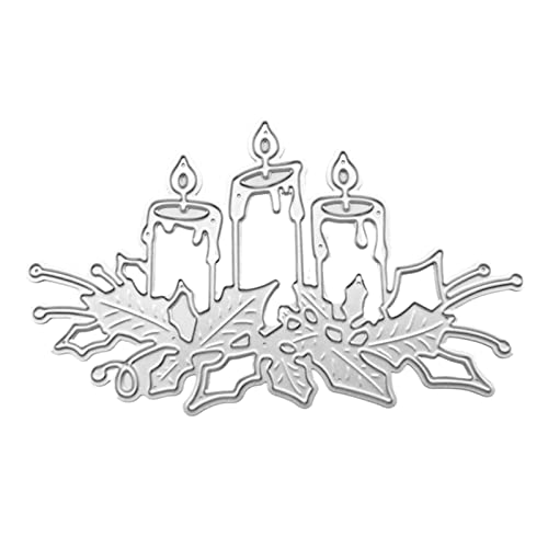 Candlestick Stanzformen aus Metall, Prägeschablone, Weihnachtsfeier, Zubehör für Kartenherstellung, Möbeldekoration von MDHQ