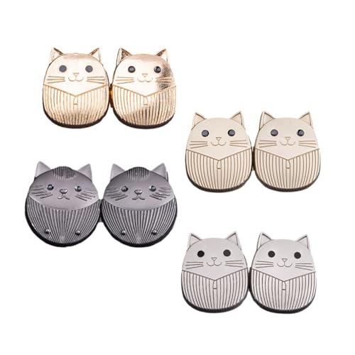 MDHQ 4 Paar abnehmbare Jeans-Taillenschnalle, Katzenknopfnadeln, kein Nähen erforderlich, Jeansknopfnadel, Hose, Taillenstraffer von MDHQ