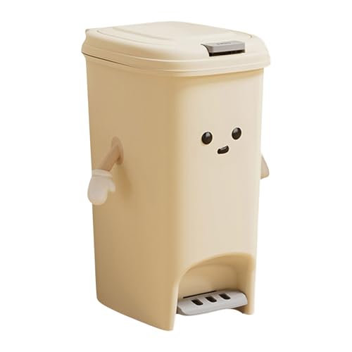 MDHQ Cremefarbener Mülleimer mit Doppelöffnung und Druckmechanismus, 8 l, 10 l, 15 l, großes Fassungsvermögen, für den Heimgebrauch MDHQ Cremefarbener Mülleimer mit Doppelöffnung und Druckmechanismus, 8 l, 10 l, 15 l, großes Fassungsvermögen, für den Heimgebrauch von MDHQ