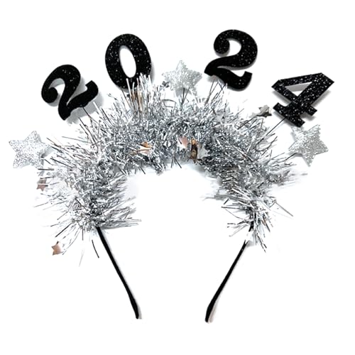 MDHQ Lametta 2024 Happy New Year Stirnband Pailletten Weihnachten Kopfschmuck Kronen Haarreifen Neujahr Kopfschmuck Abschlussball Requisiten MDHQ Lametta 2024 Happy New Year Stirnband Pailletten Weihnachten Kopfschmuck Kronen Haarreifen Neujahr Kopfschmuck Abschlussball Requisiten von MDHQ