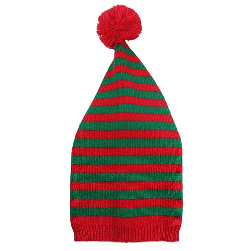 MDHQ Nikolausmütze, Weihnachtsmütze, Uni, gestrickte Häkelmütze, Nikolausmütze für Damen, Herren, Erwachsene, Partyzubehör, tägliches Tragen MDHQ Nikolausmütze, Weihnachtsmütze, Uni, gestrickte Häkelmütze, Nikolausmütze für Damen, Herren, Erwachsene, Partyzubehör, tägliches Tragen von MDHQ